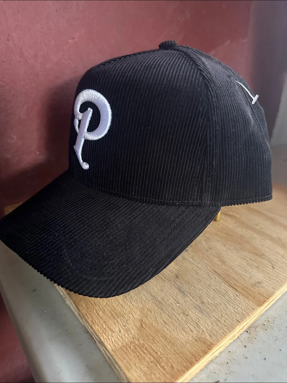 Sneaker Politics black Corduroy retro baseball snapback hat brand new no tags